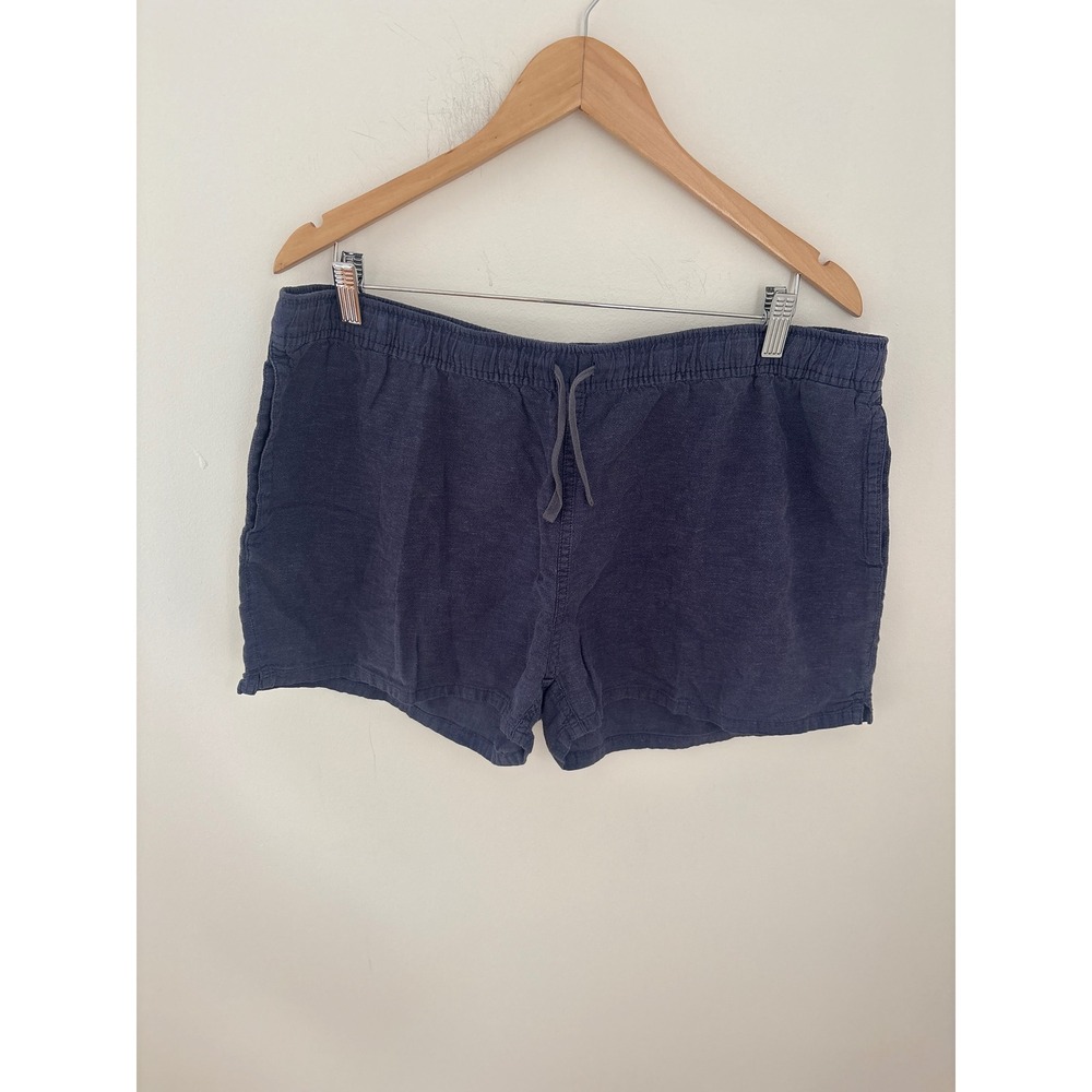 Patagonia Hemp Organic Cotton Shorts Navy Blue XL Elastic Drawstring Summer